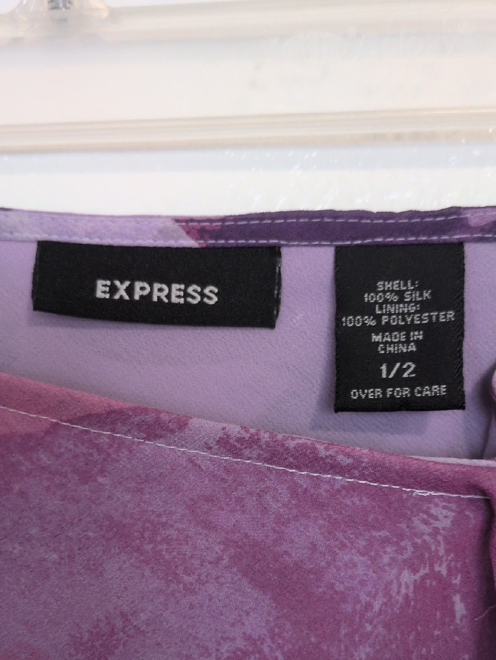 Vintage Express Purple Silk Wrap Skirt - Picture 8 of 11